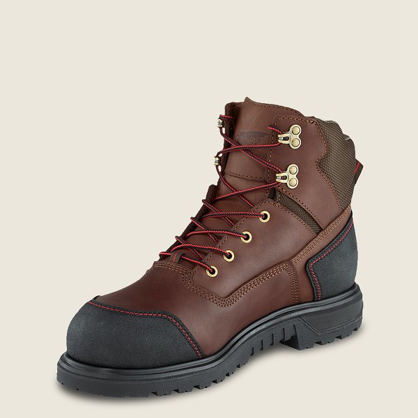 Red Wing Work Boots Brown/Black - Mens Brnr Xp - 6-inch Waterproof Soft Toe - 8293-JEPGN